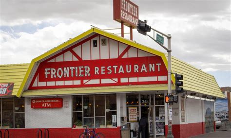 Frontier albuquerque new mexico - 6 Oz. Top Chop Steak. ground round, french fries or hash browns, texas toast & salad. Frontier Burger Special. hickory smoke sauce, cheese, 1000 island & onion french fries …